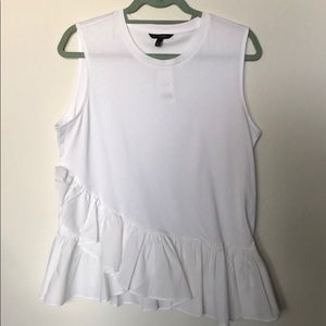 Banana Republic sleeveless ruffle tee